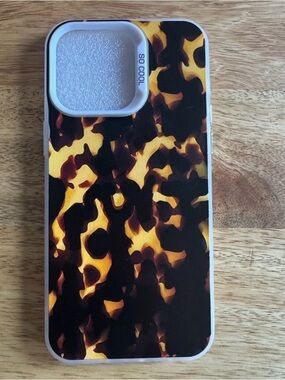 Tortoiseshell Pattern Phone Case - Brown & Black